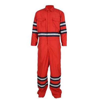 NFPA2112 Standard 150G Red Reflective aramid flame resistant coverall