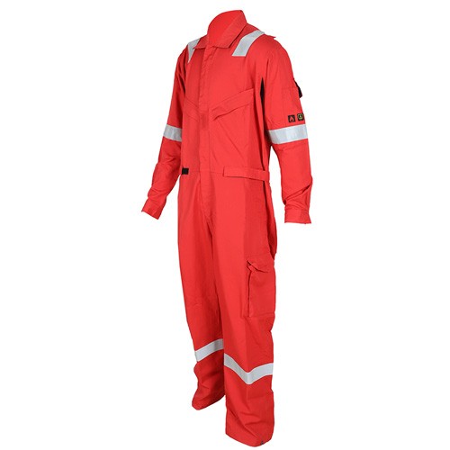 EN11612 Red Reflective Flame Retardant  Cotton Coveralls 
