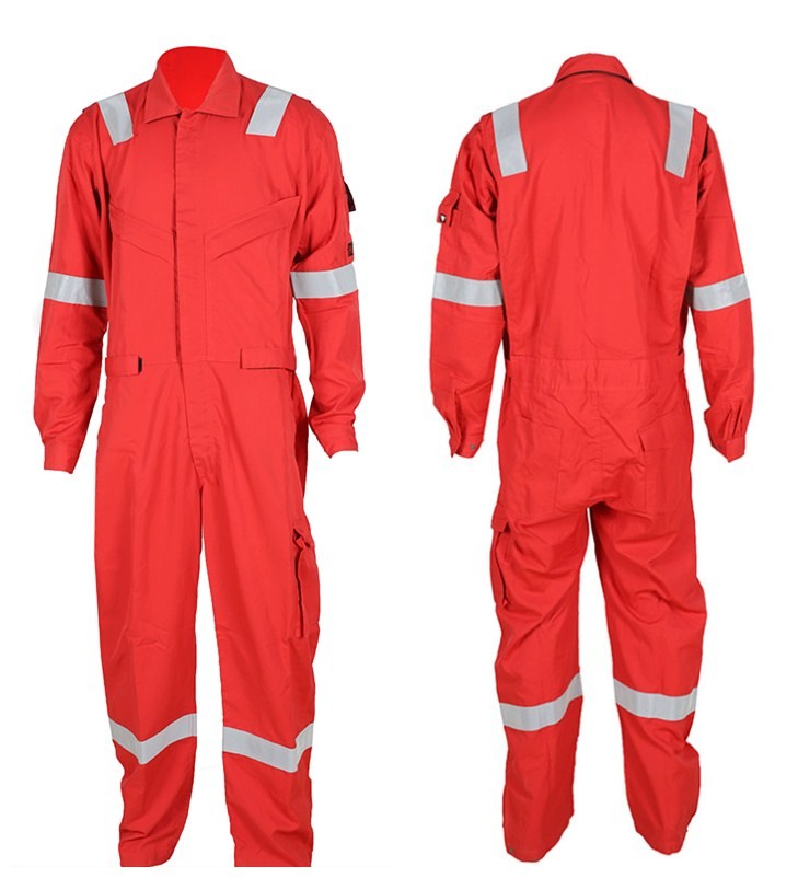 EN11612 Red Reflective Flame Retardant  Cotton Coveralls 